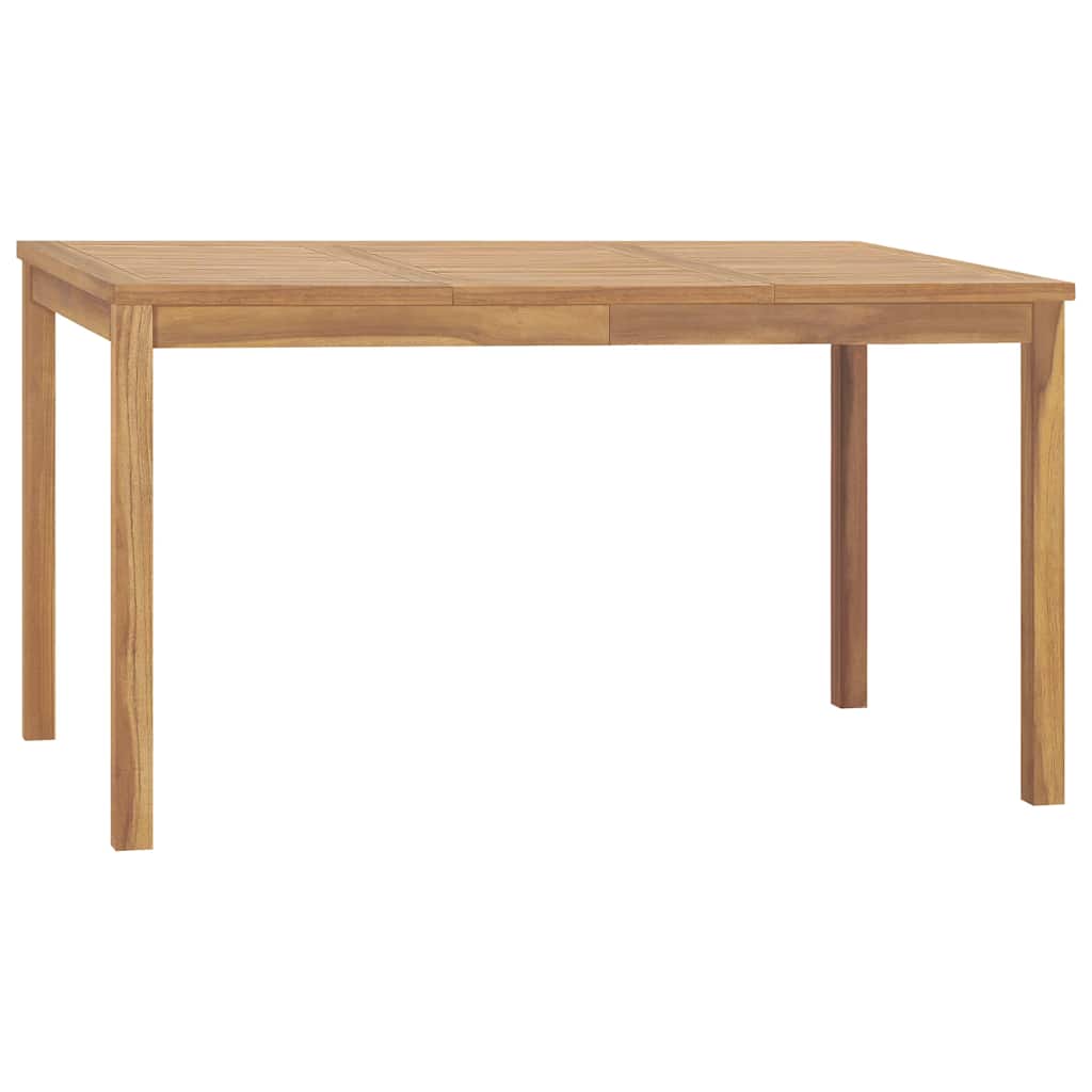 315619 vidaXL Garden Dining Table 140x80x77 cm Solid Teak Wood