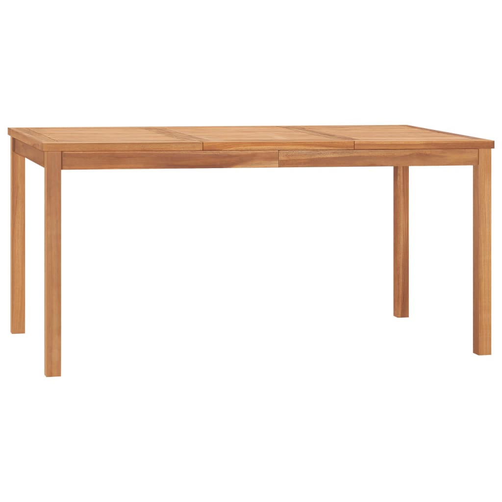 vidaXL Garden Dining Table 160x80x77 cm Solid Teak Wood