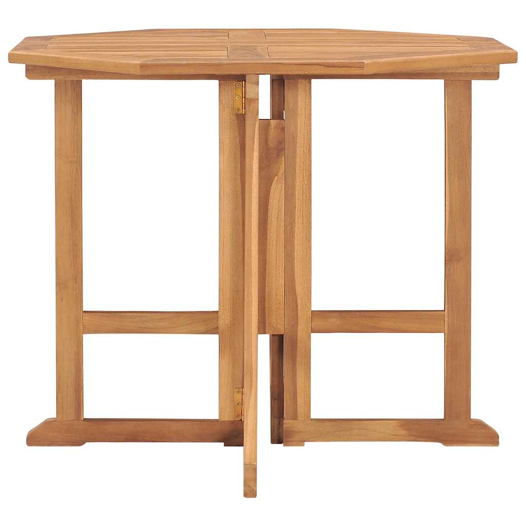 315447 vidaXL Folding Garden Dining Table 90x90x75 cm Solid Teak Wood