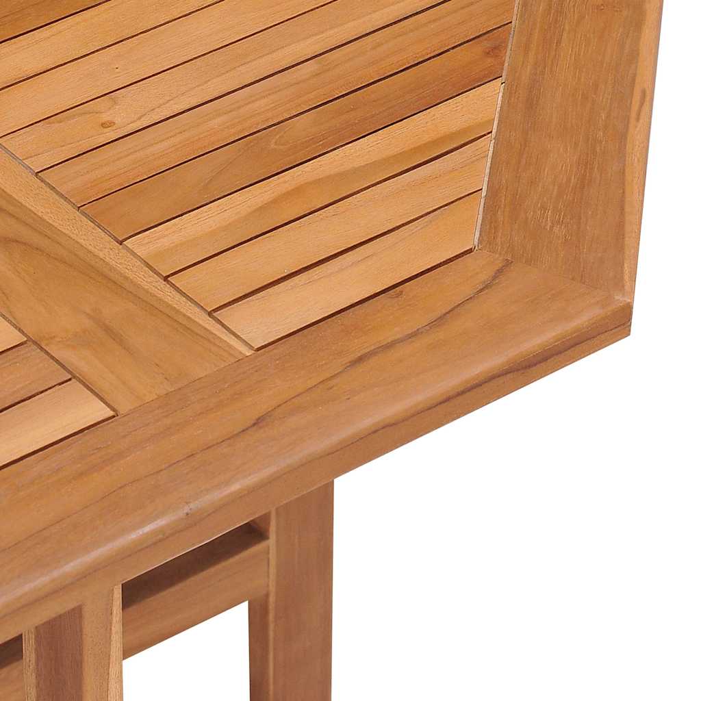 315447 vidaXL Folding Garden Dining Table 90x90x75 cm Solid Teak Wood