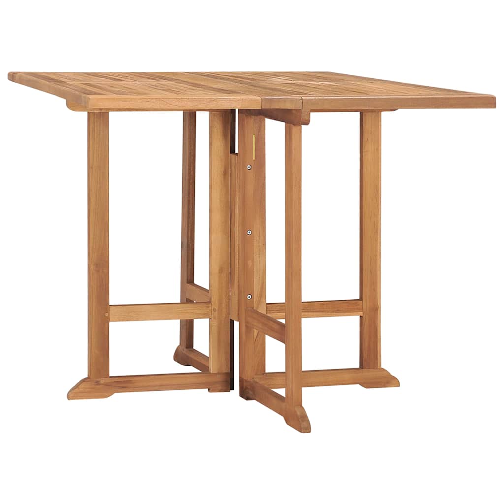 315448 vidaXL Folding Garden Dining Table 90x90x75 cm Solid Teak Wood