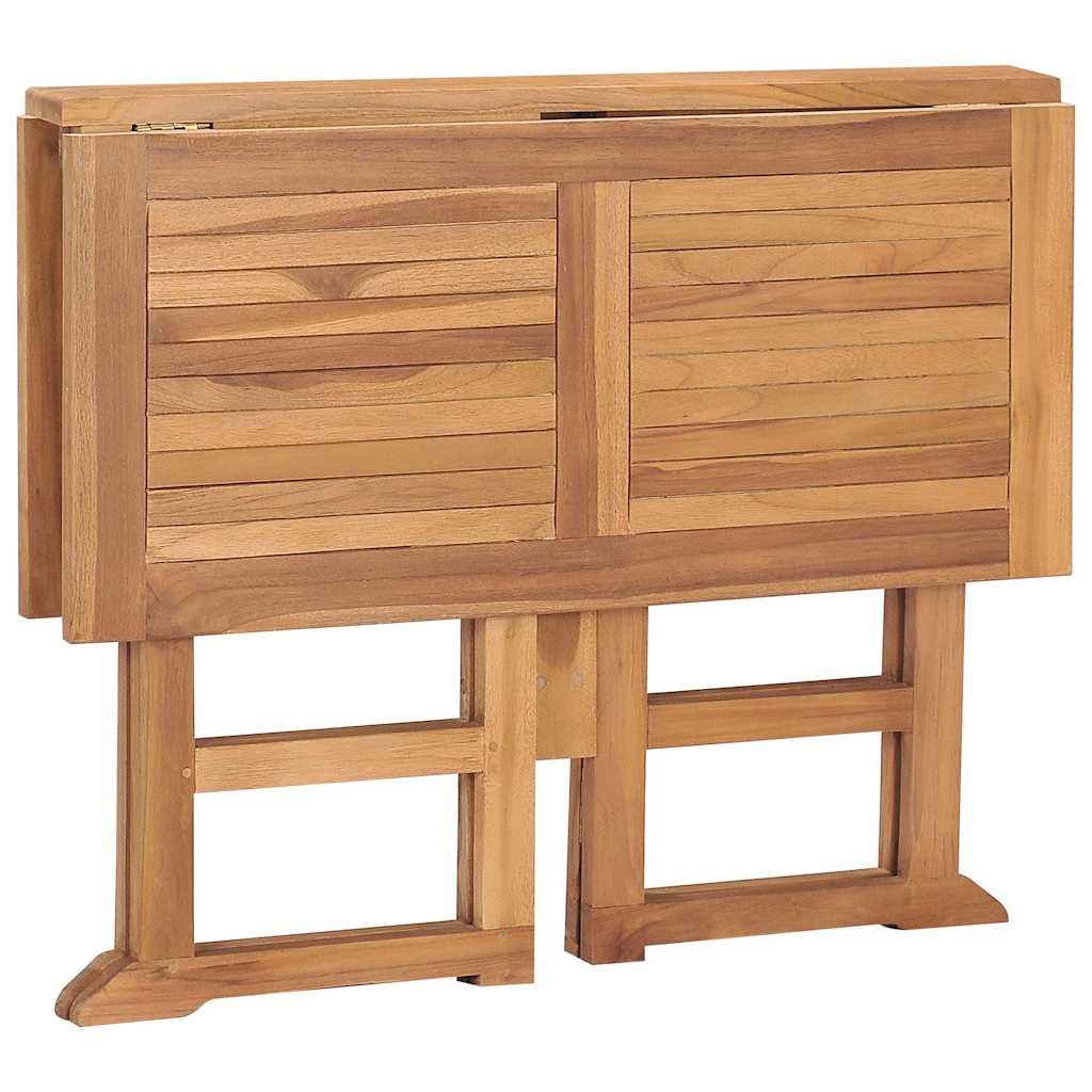 315448 vidaXL Folding Garden Dining Table 90x90x75 cm Solid Teak Wood