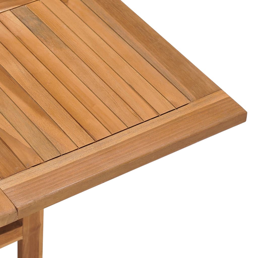 vidaXL Folding Garden Dining Table 90x90x75 cm Solid Teak Wood