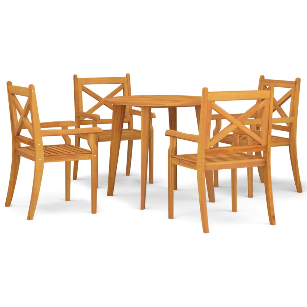 Garden Dining Set | Natural wood | Solid acacia wood | Medium |  Durable