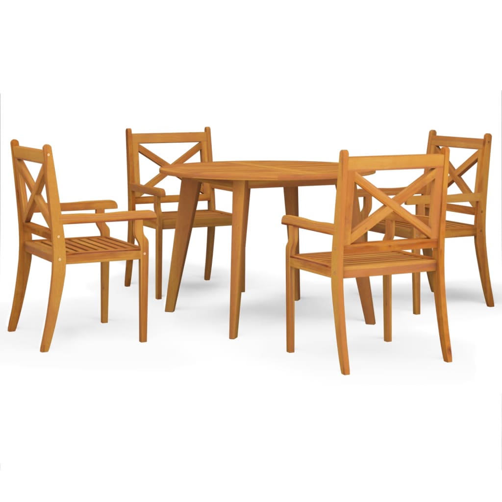 Garden Dining Set | Natural Wood | Solid acacia wood with an oiled finish