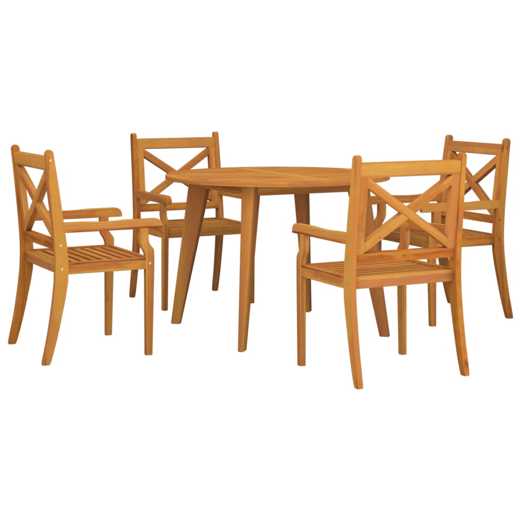 Garden Dining Set | Natural Wood | Solid acacia wood with an oiled finish