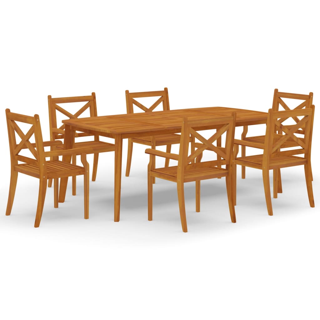 Garden Dining Set | Natural Wood | Solid acacia wood | Large | Durable