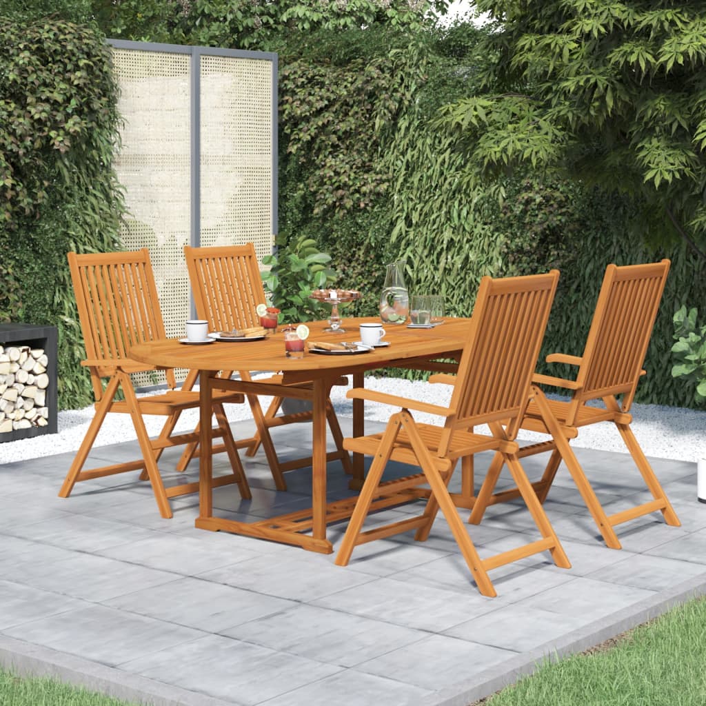 Garden Dining Set | Natural Wood | Solid Acacia Wood | Large | Expandable