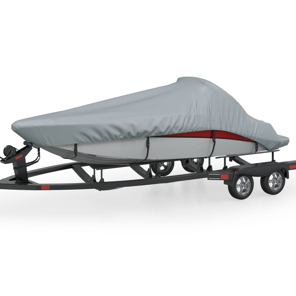 vidaXL Boat Cover Grey 830x370x40 cm