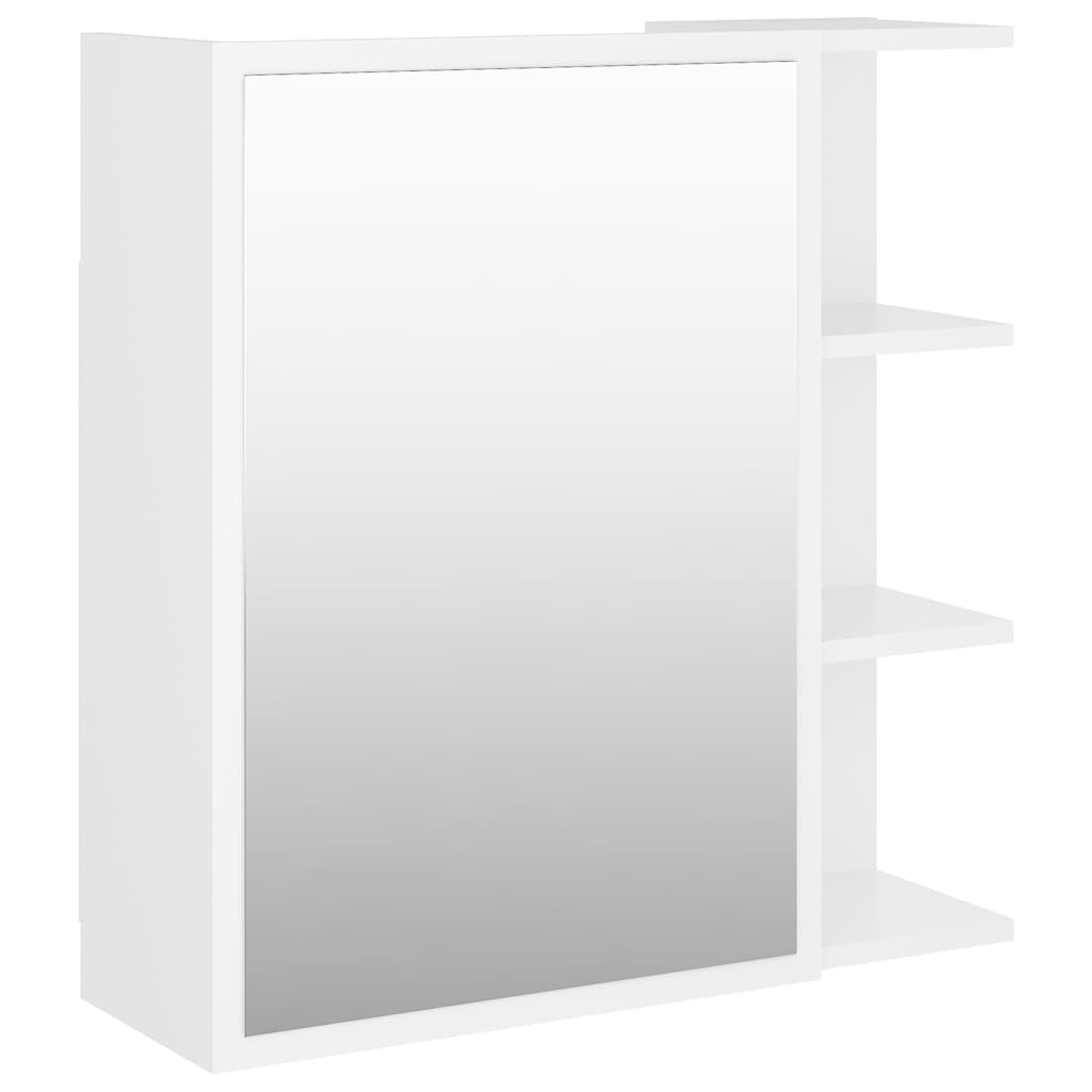 803308 vidaXL Bathroom Mirror Cabinet White 62,5x20,5x64 cm Engineered Wood