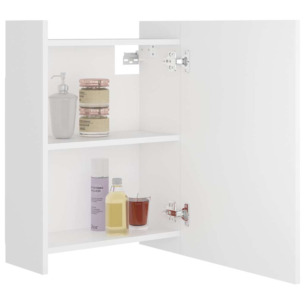 803308 vidaXL Bathroom Mirror Cabinet White 62,5x20,5x64 cm Engineered Wood