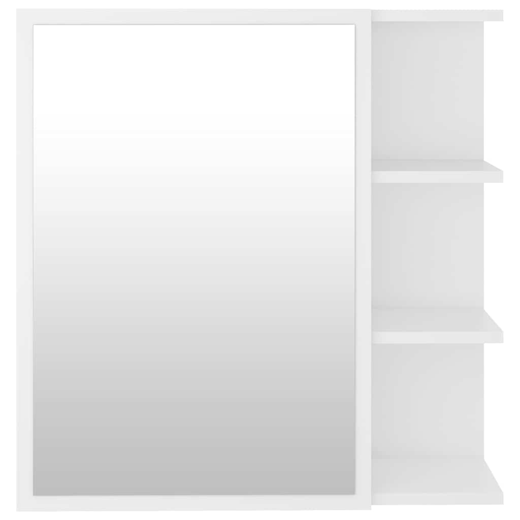 803308 vidaXL Bathroom Mirror Cabinet White 62,5x20,5x64 cm Engineered Wood