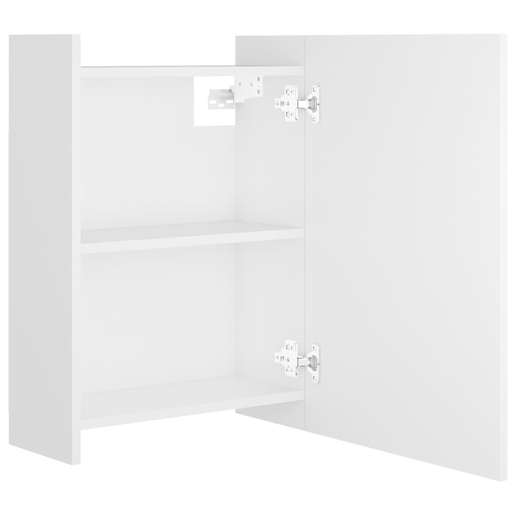 803308 vidaXL Bathroom Mirror Cabinet White 62,5x20,5x64 cm Engineered Wood