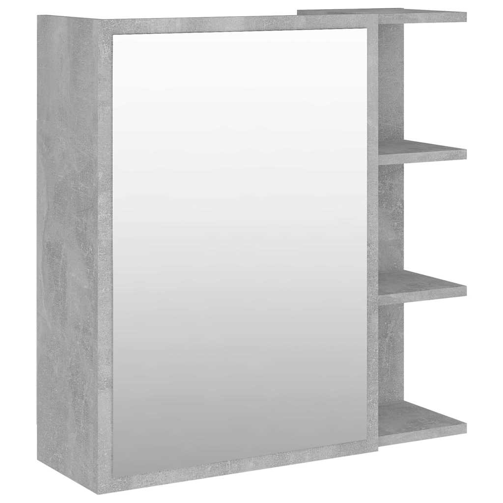 803312 vidaXL Bathroom Mirror Cabinet Concrete Grey 62,5x20,5x64 cm Engineered Wood