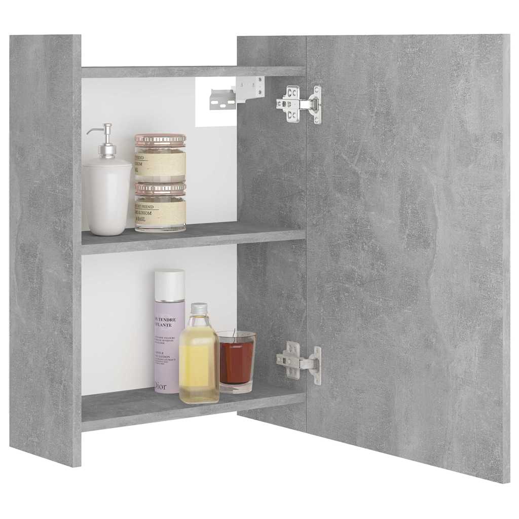 803312 vidaXL Bathroom Mirror Cabinet Concrete Grey 62,5x20,5x64 cm Engineered Wood