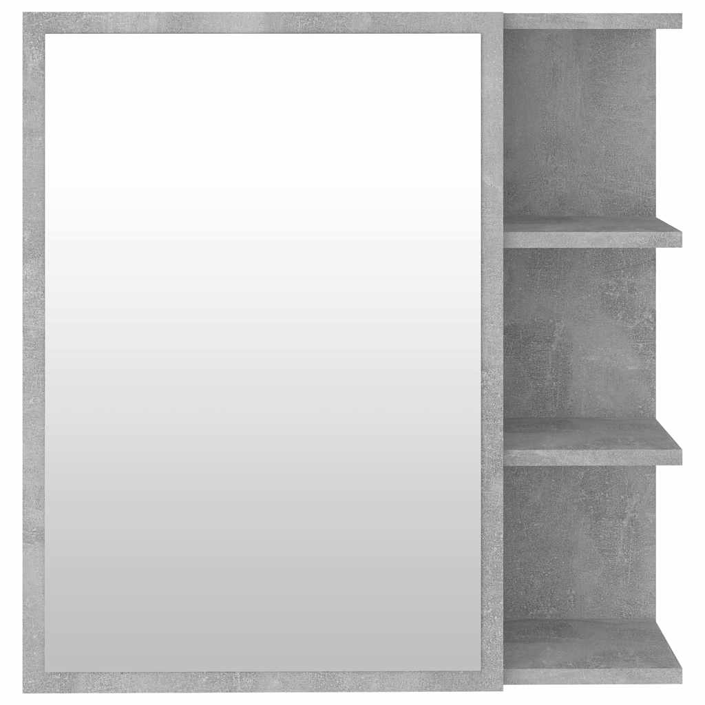 803312 vidaXL Bathroom Mirror Cabinet Concrete Grey 62,5x20,5x64 cm Engineered Wood