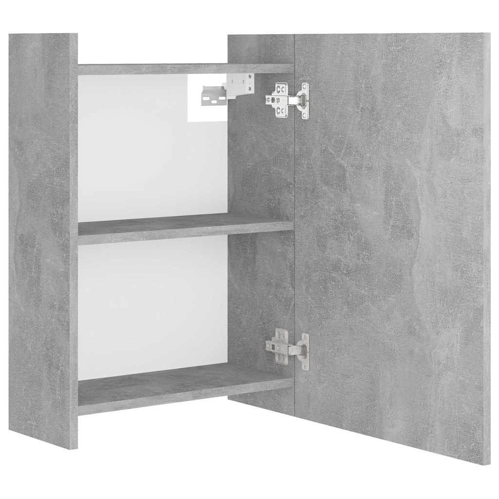 803312 vidaXL Bathroom Mirror Cabinet Concrete Grey 62,5x20,5x64 cm Engineered Wood