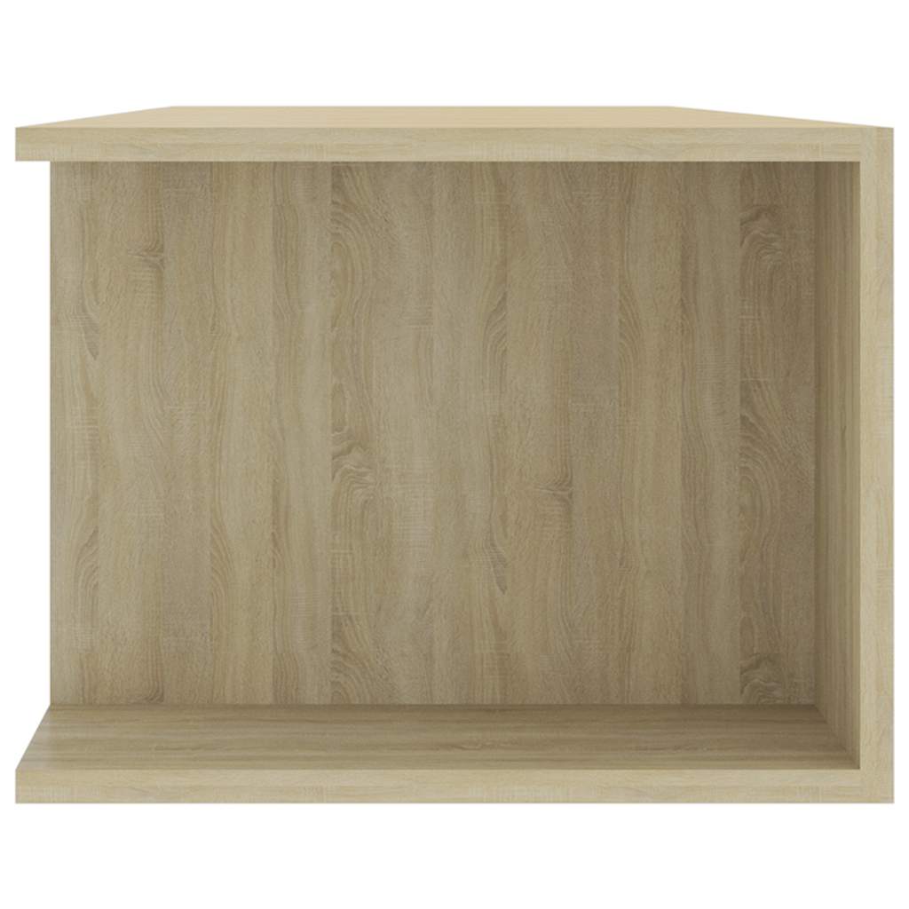 804232 vidaXL TV Cabinet with LED Lights Sonoma Oak 135x39x30 cm