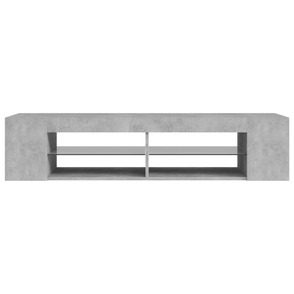 vidaXL TV Cabinet with LED Lights Concrete Grey 135x39x30 cm