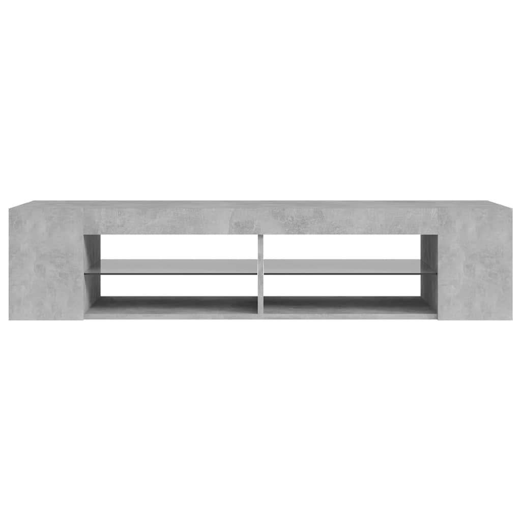 804233 vidaXL TV Cabinet with LED Lights Concrete Grey 135x39x30 cm