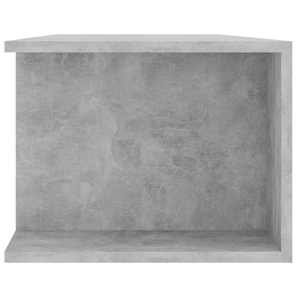 804233 vidaXL TV Cabinet with LED Lights Concrete Grey 135x39x30 cm