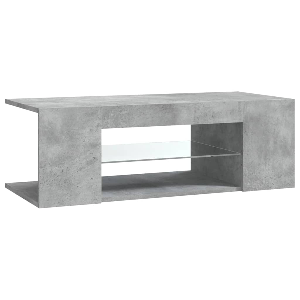 vidaXL TV Cabinet with LED Lights Concrete Grey 90x39x30 cm