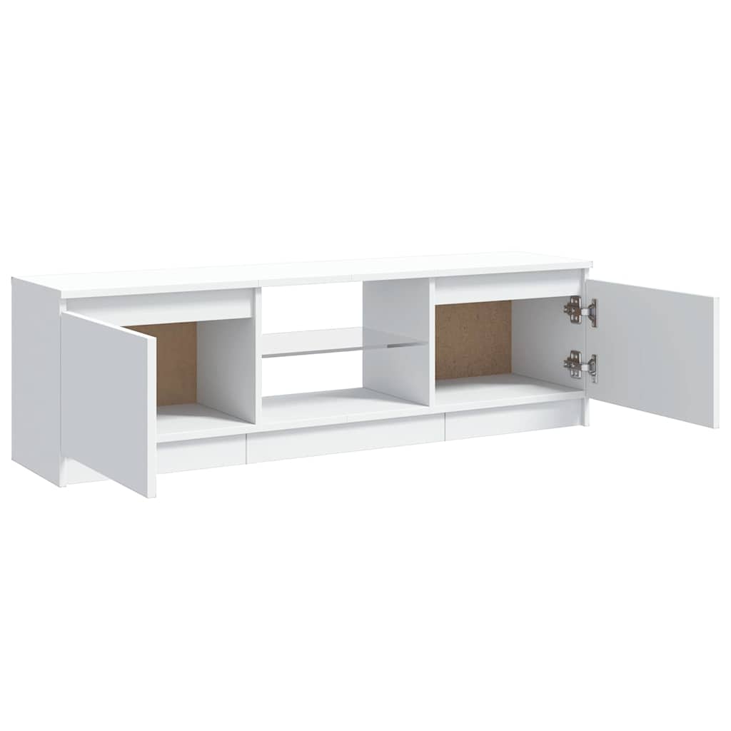 804283 vidaXL TV Cabinet with LED Lights White 120x30x36 cm