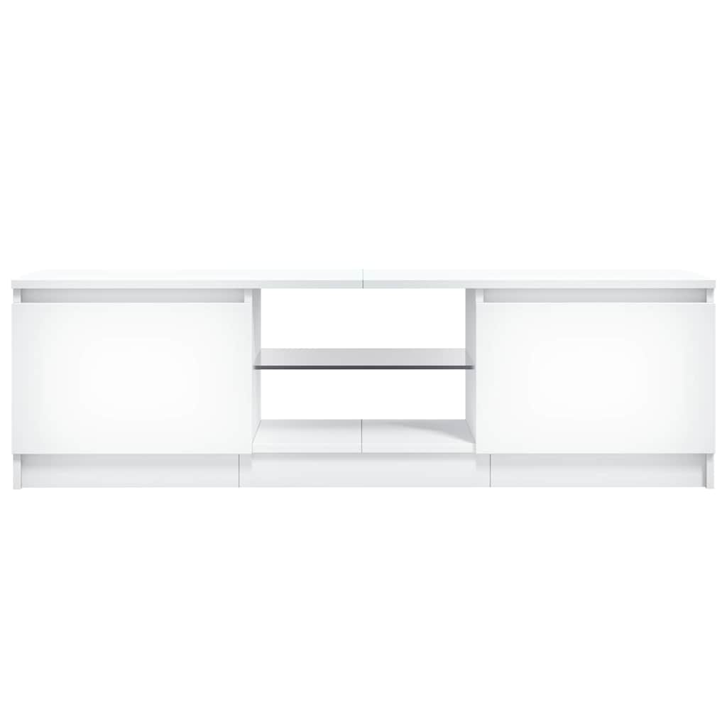 804283 vidaXL TV Cabinet with LED Lights White 120x30x36 cm