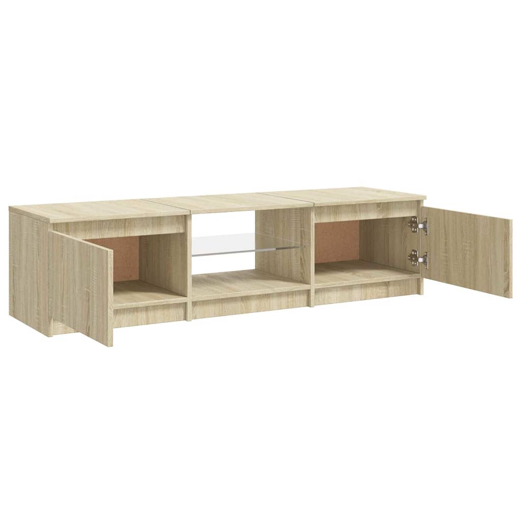 804295 vidaXL TV Cabinet with LED Lights Sonoma Oak 140x40x36 cm