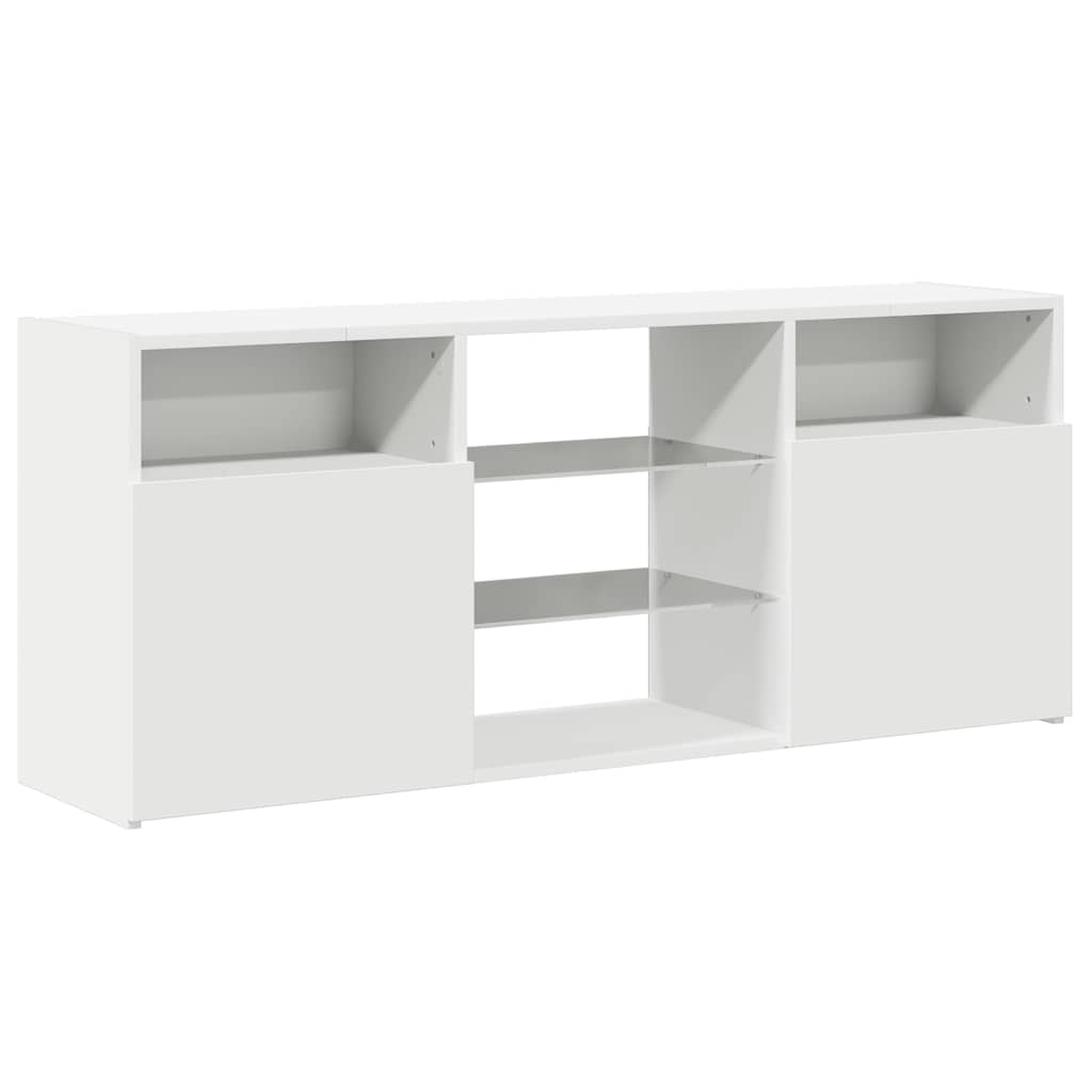 vidaXL TV Cabinet with LED Lights White 120x30x50 cm