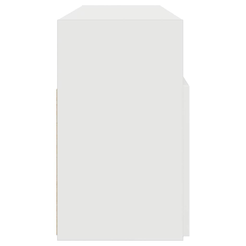 804301 vidaXL TV Cabinet with LED Lights White 120x30x50 cm