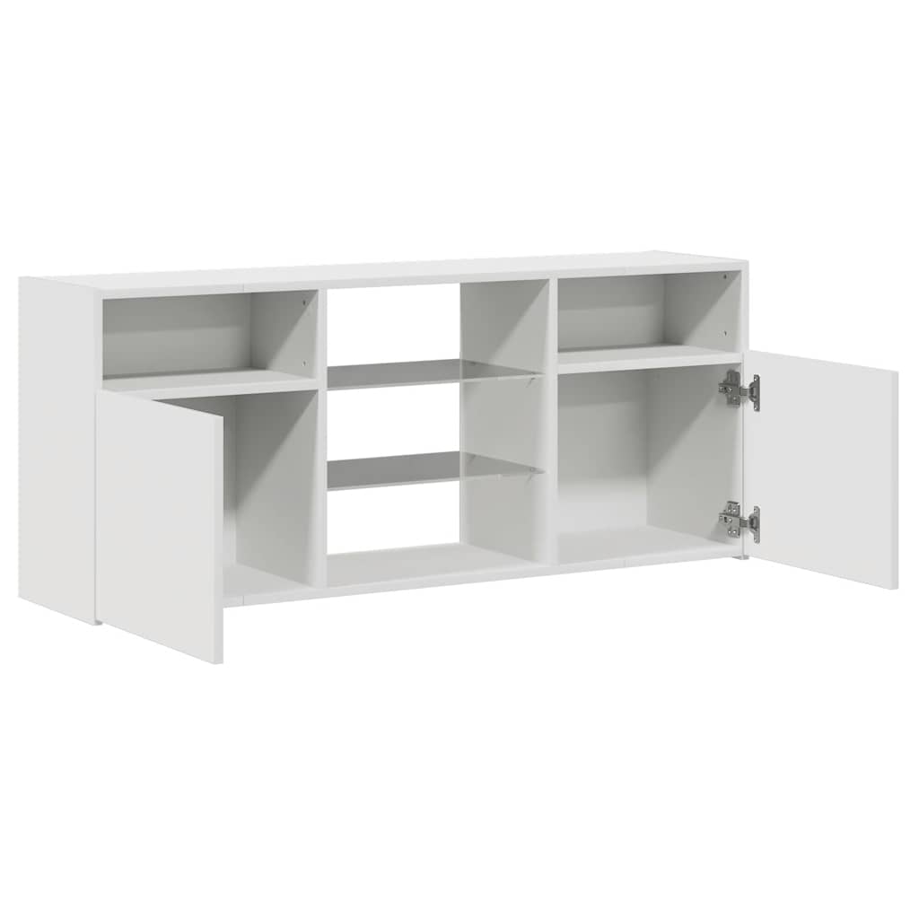 vidaXL TV Cabinet with LED Lights White 120x30x50 cm