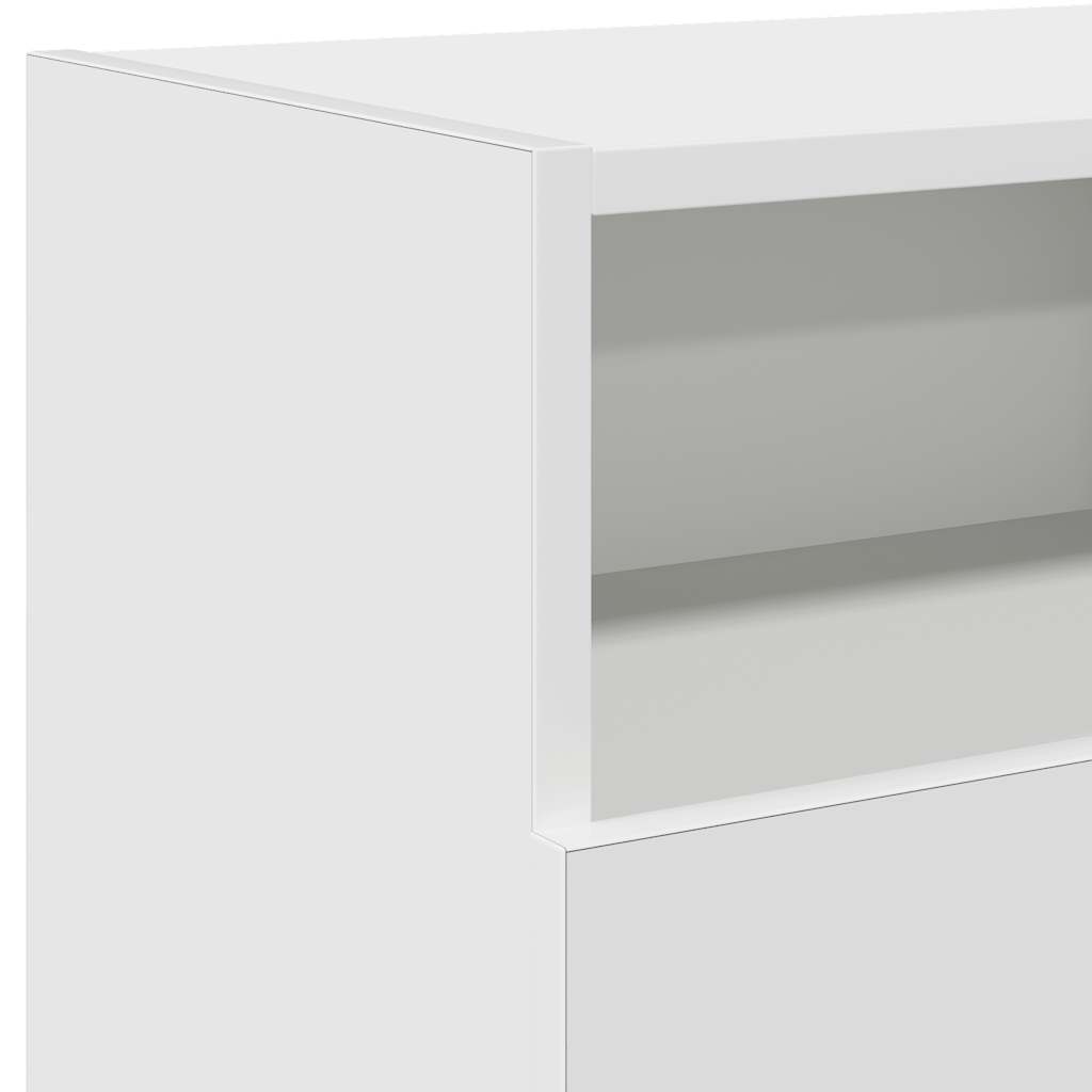 vidaXL TV Cabinet with LED Lights White 120x30x50 cm