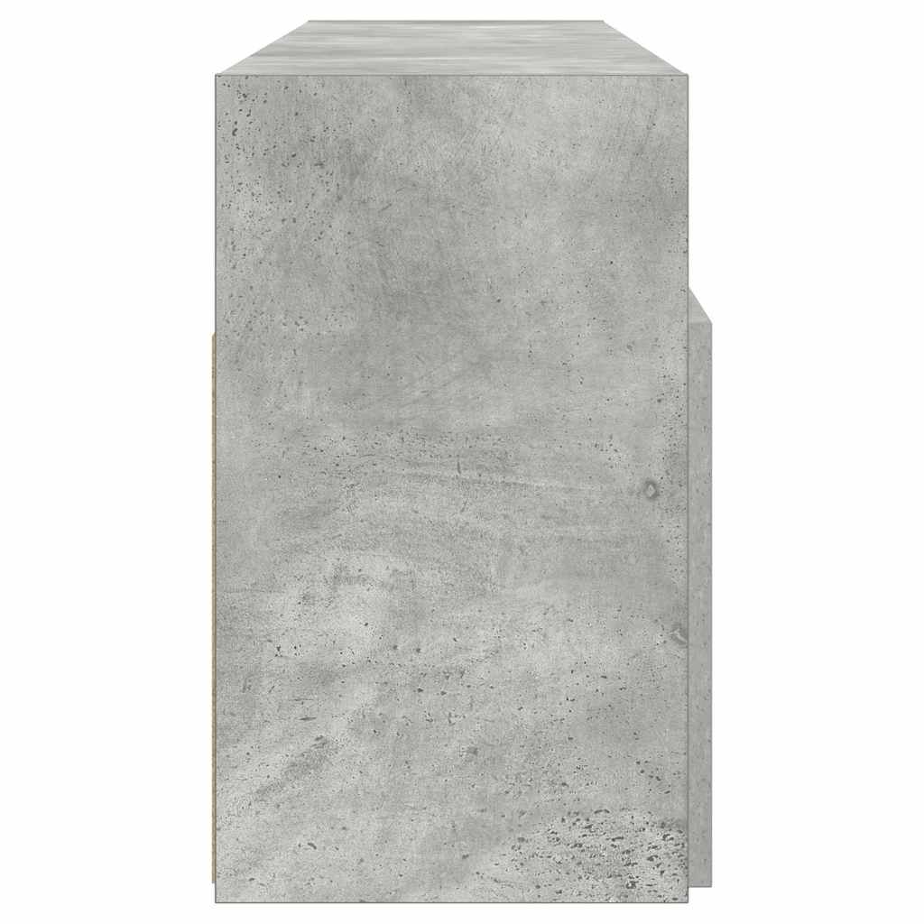 804305 vidaXL TV Cabinet with LED Lights Concrete Grey 120x30x50 cm