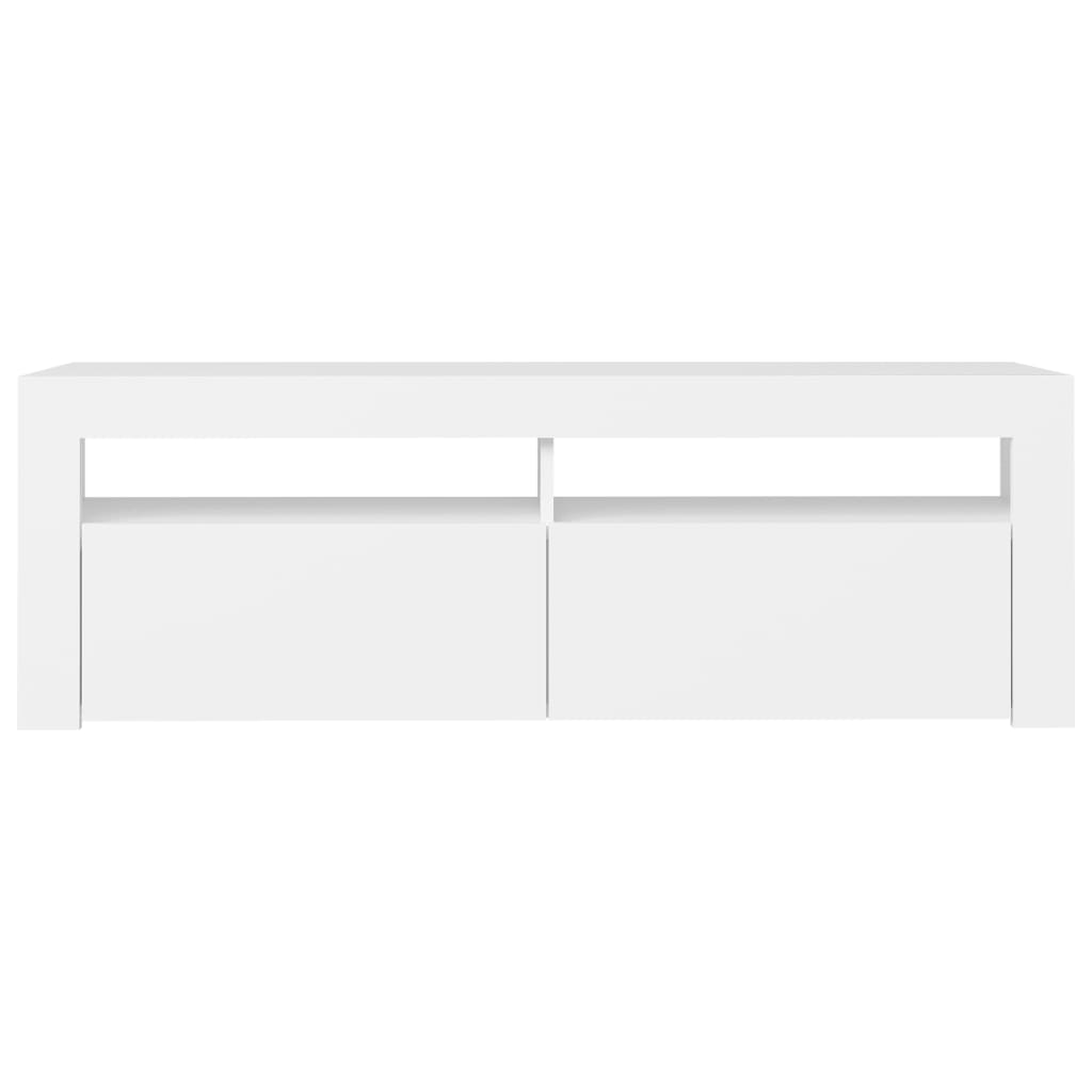 vidaXL TV Cabinet with LED Lights White 120x35x40 cm