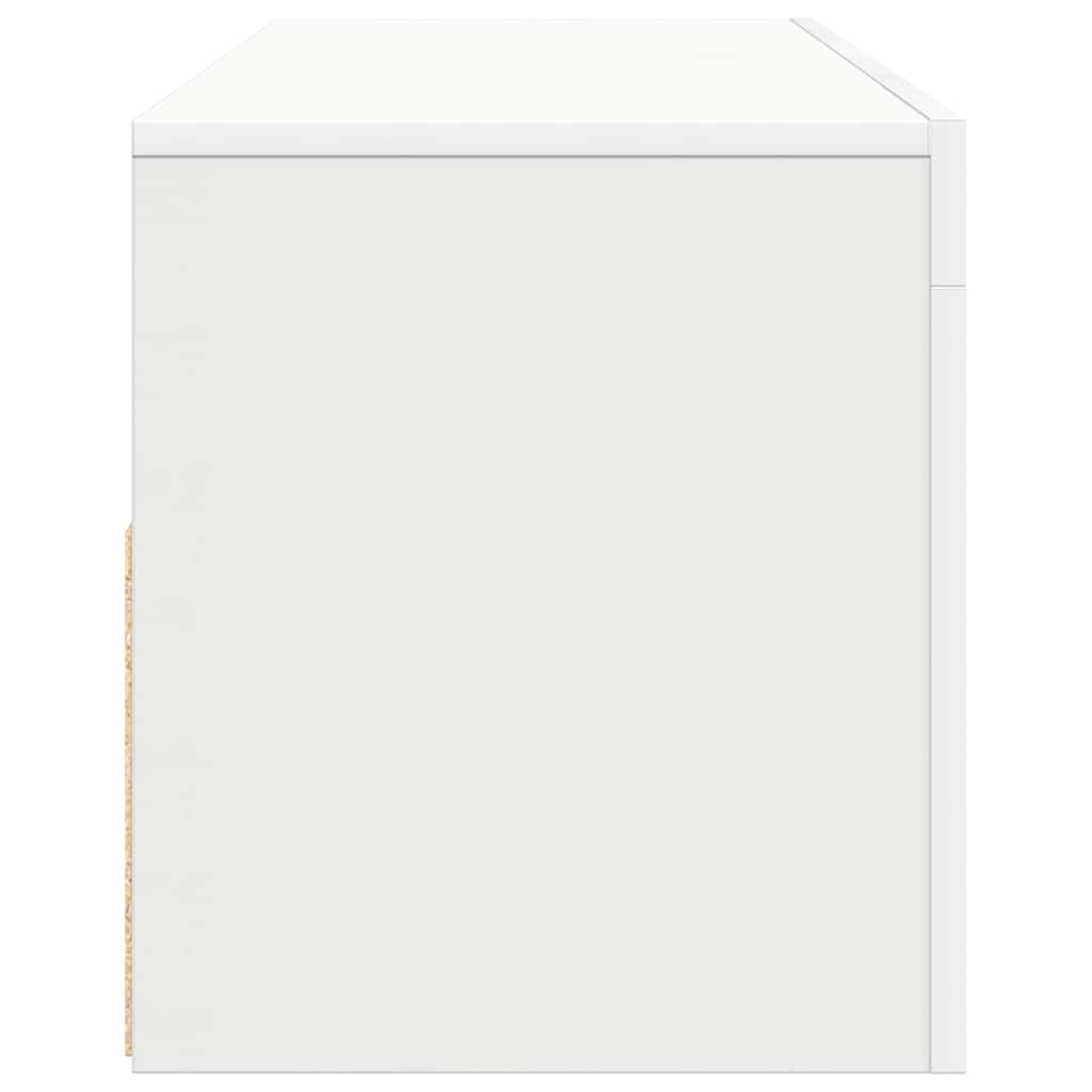 804310 vidaXL TV Cabinet with LED Lights White 120x35x40 cm