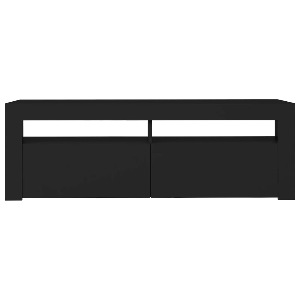 vidaXL TV Cabinet with LED Lights Black 120x35x40 cm