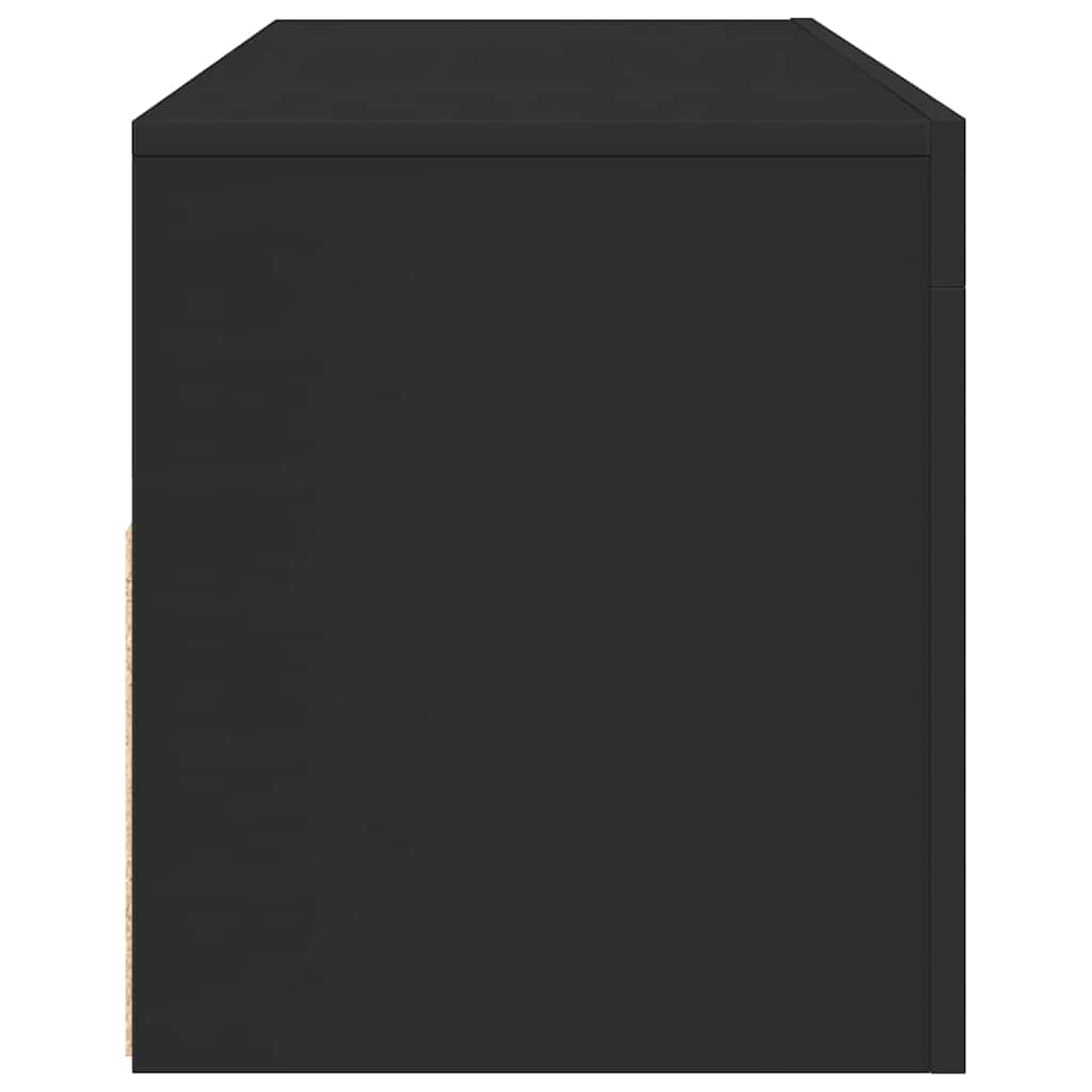 804311 vidaXL TV Cabinet with LED Lights Black 120x35x40 cm