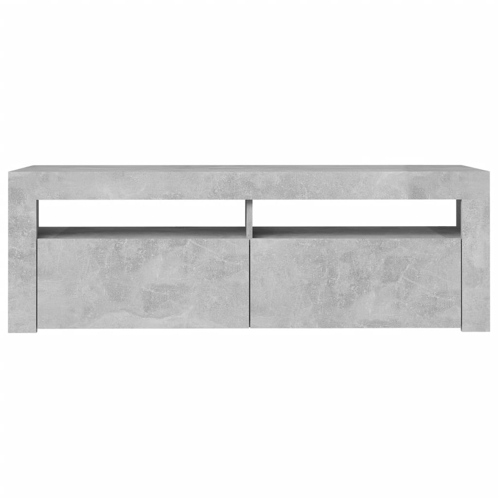 vidaXL TV Cabinet with LED Lights Concrete Grey 120x35x40 cm