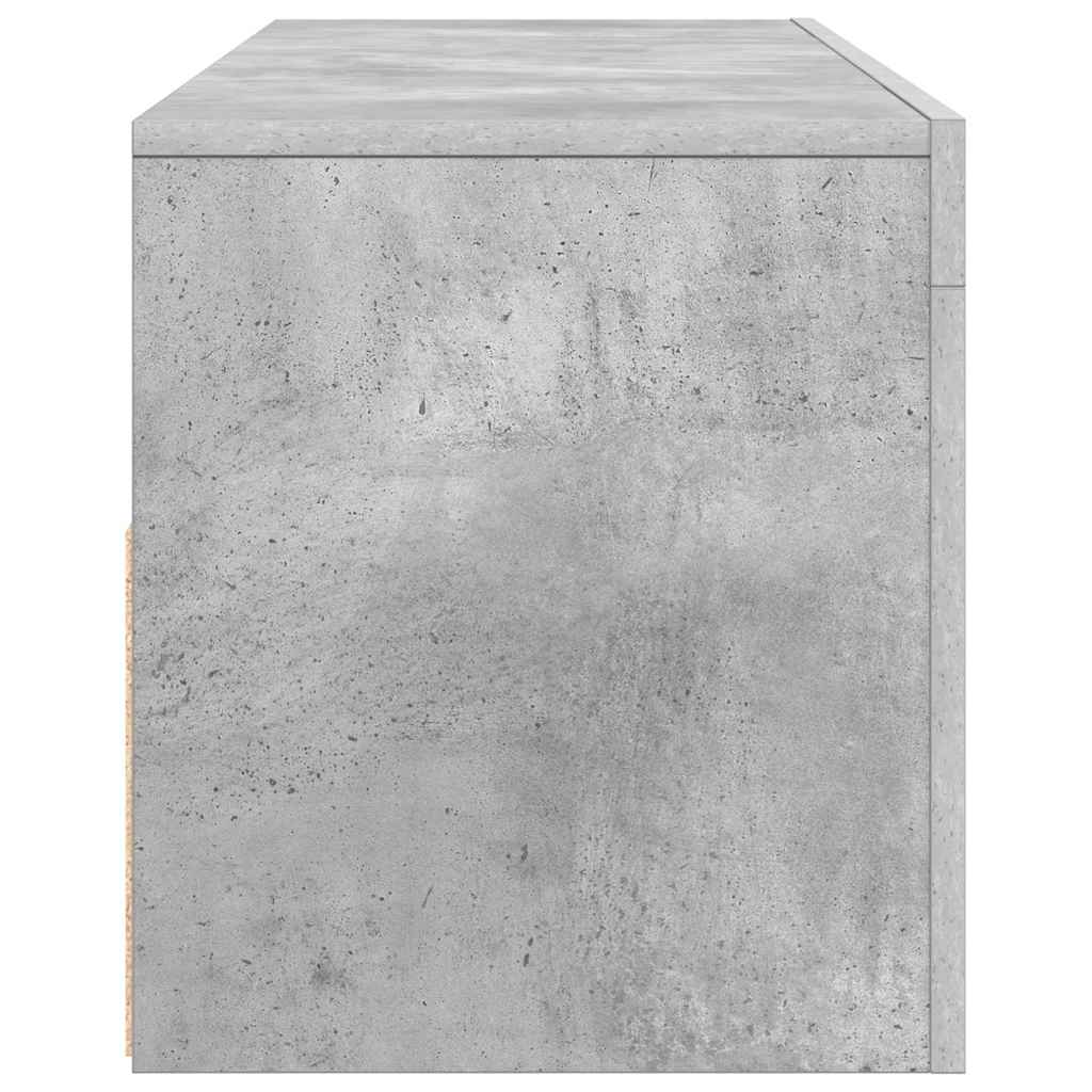 804314 vidaXL TV Cabinet with LED Lights Concrete Grey 120x35x40 cm
