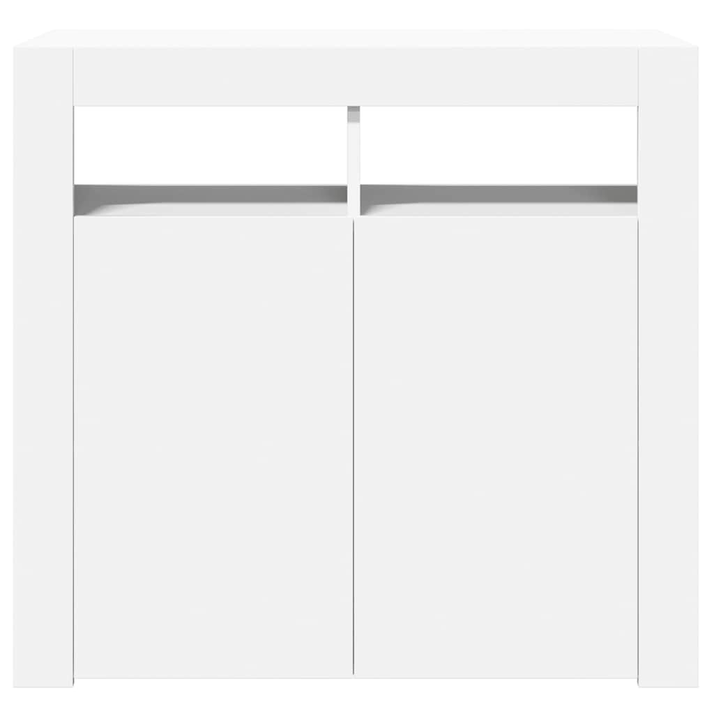 804328 vidaXL Sideboard with LED Lights White 80x35x75 cm