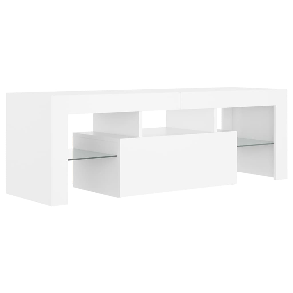 vidaXL TV Cabinet with LED Lights White 120x35x40 cm