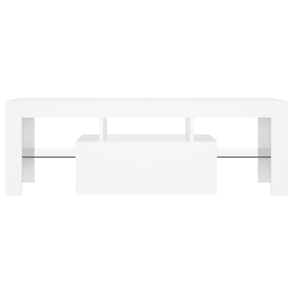 vidaXL TV Cabinet with LED Lights White 120x35x40 cm