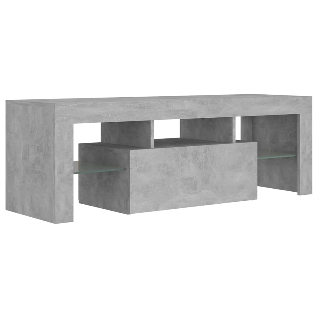 vidaXL TV Cabinet with LED Lights Concrete Grey 120x35x40 cm