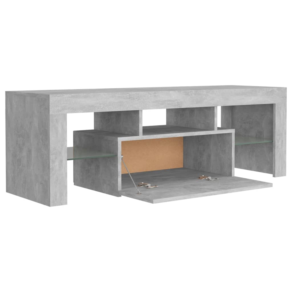 vidaXL TV Cabinet with LED Lights Concrete Grey 120x35x40 cm