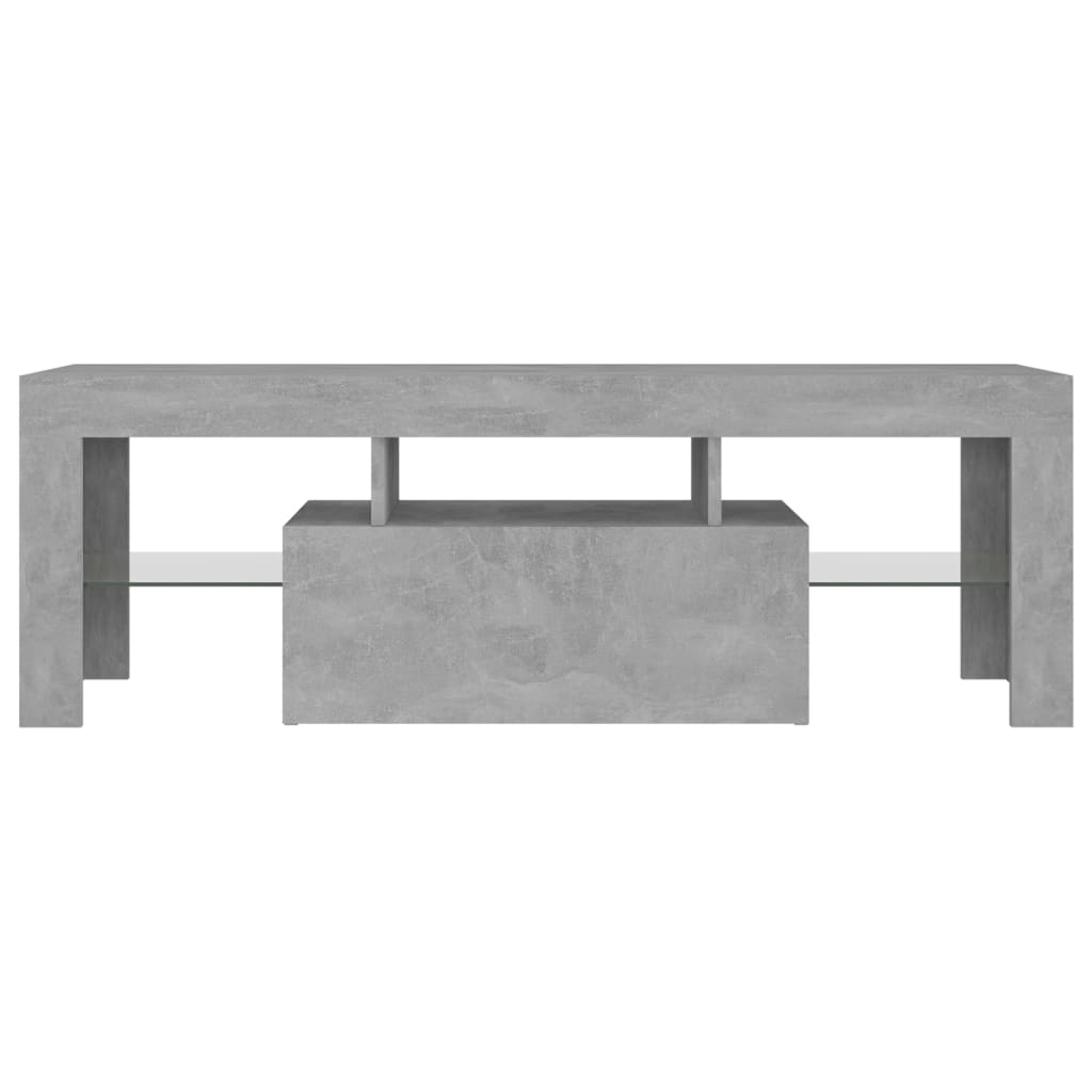 vidaXL TV Cabinet with LED Lights Concrete Grey 120x35x40 cm