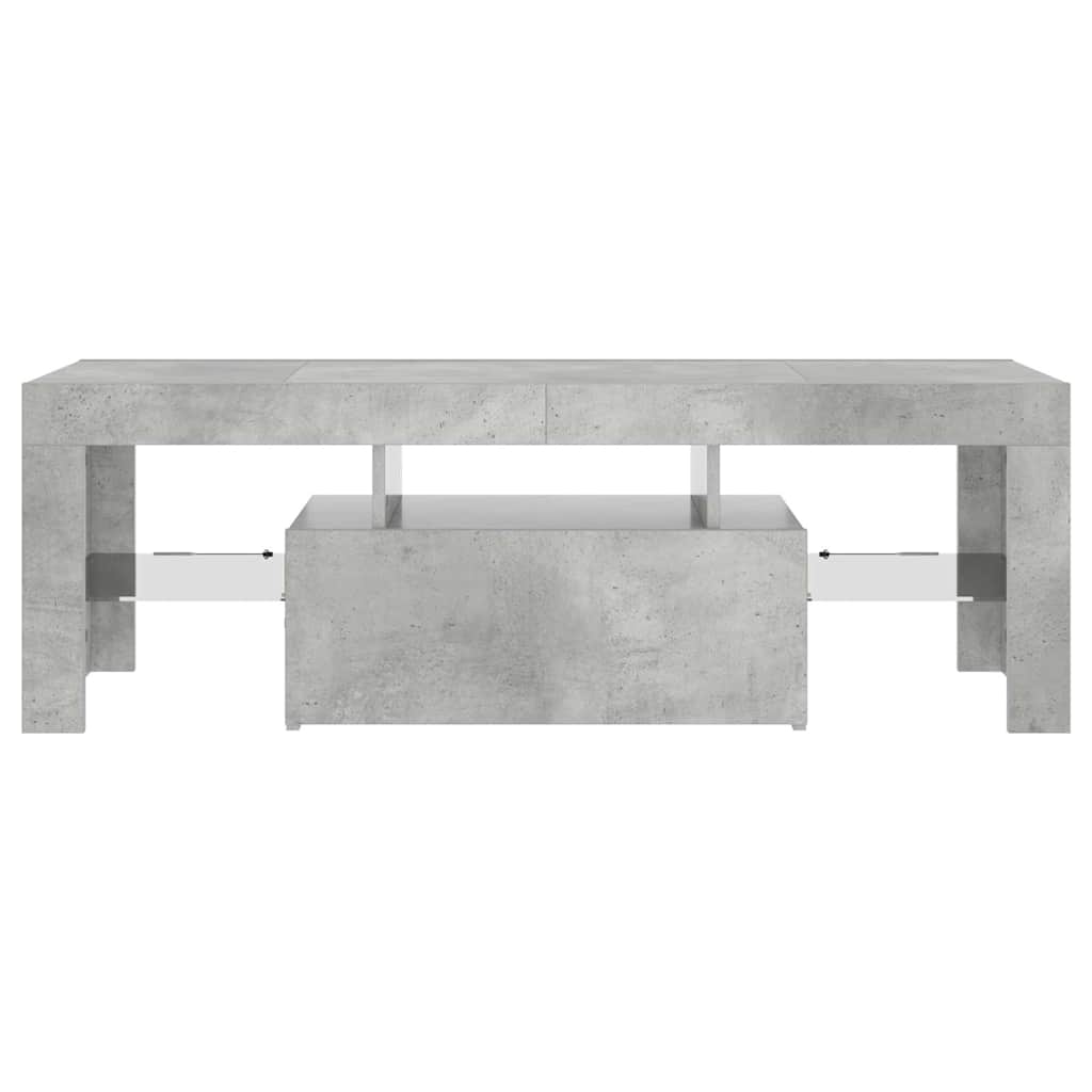 804350 vidaXL TV Cabinet with LED Lights Concrete Grey 120x35x40 cm