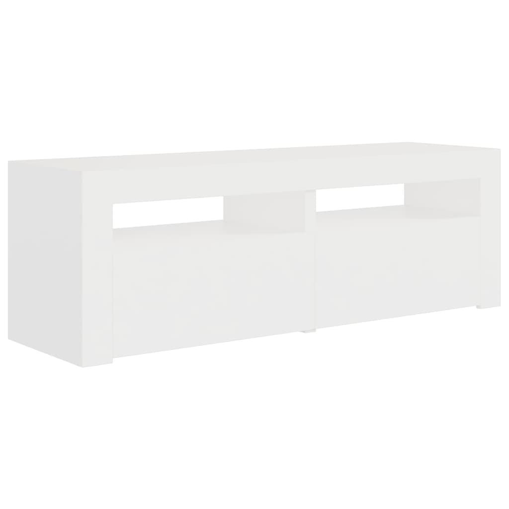 vidaXL TV Cabinet with LED Lights White 120x35x40 cm