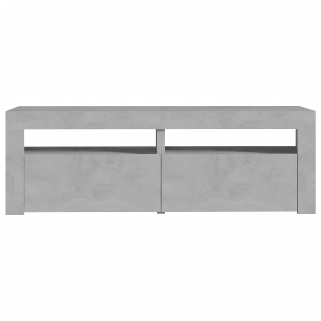 vidaXL TV Cabinet with LED Lights Concrete Grey 120x35x40 cm