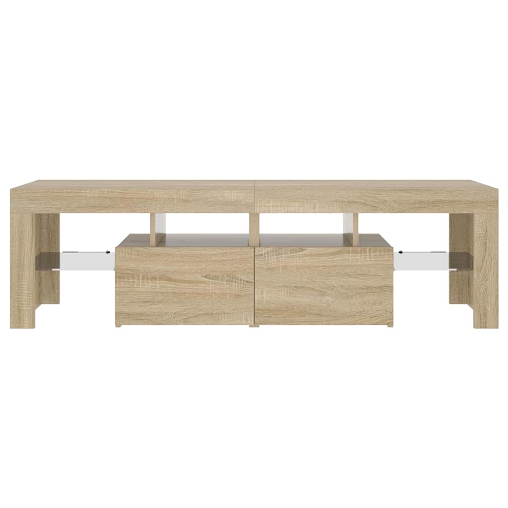 TV Cabinet with LED Lights Sonoma Oak 140x36,5x40 cm